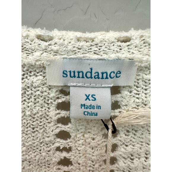 SUNDANCE | Cream Textured Open Knit Pullover Sweater NWT | XS - Picture 5 of 7